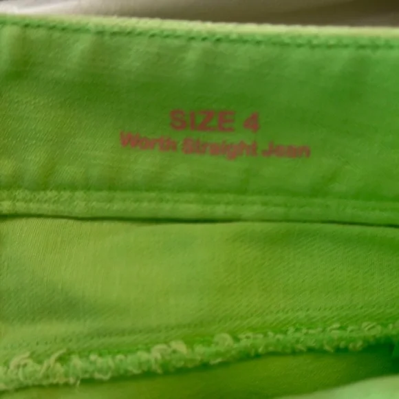 Lilly Pulitzer Green Straight Leg Jeans size 4 - Picture 2 of 6